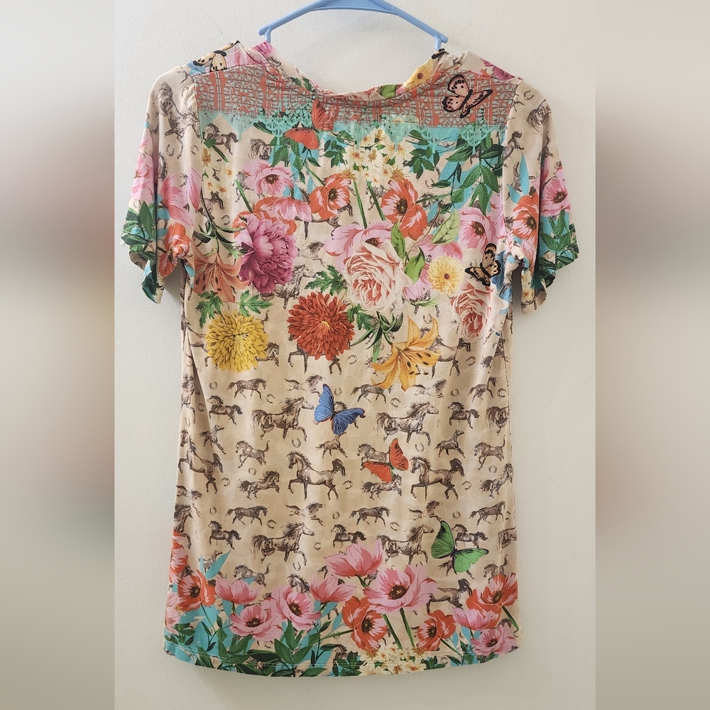 Johnny Was Floral Print Women's Top,‎ Size Extra Small. - Picture 6 of 9